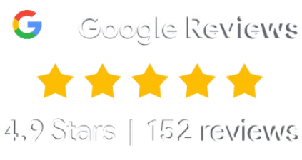 Google Reviews: 4.9 stars from 152 reviews
